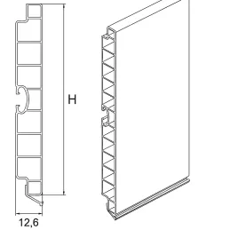 Zoccolino da cucina in plastica PAX / Bianco lucido RAL 9016
