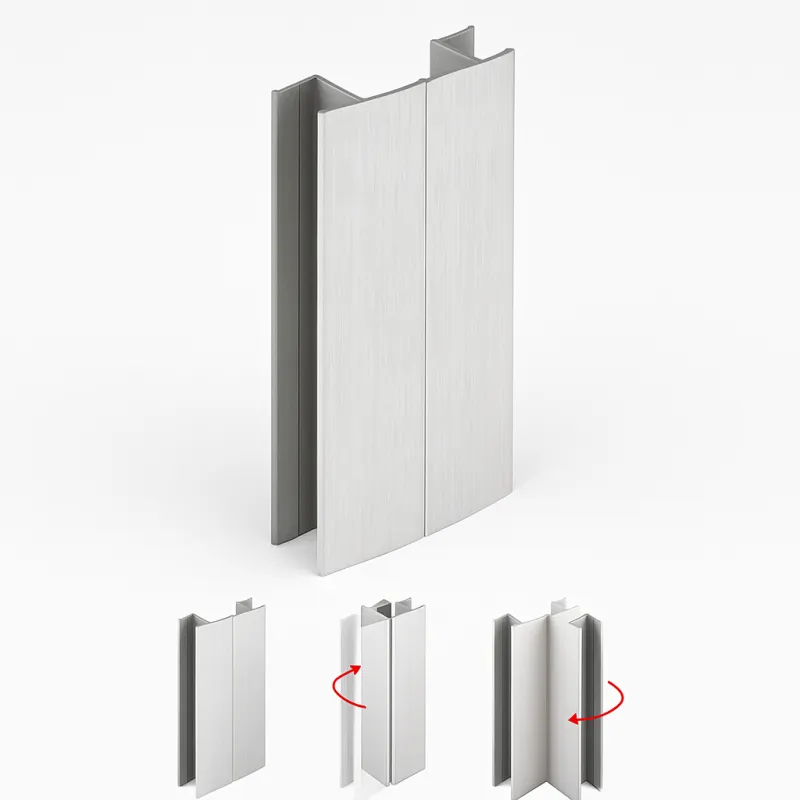 Giunto flessibile per zoccolo PAX - da 90° a 270° / Alluminio spazzolato