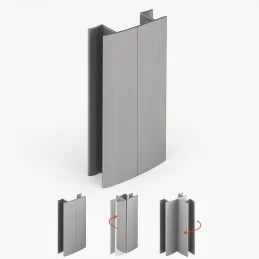 Giunto flessibile per zoccolo PAX – da 90° a 270° / Acciaio inox spazzolato