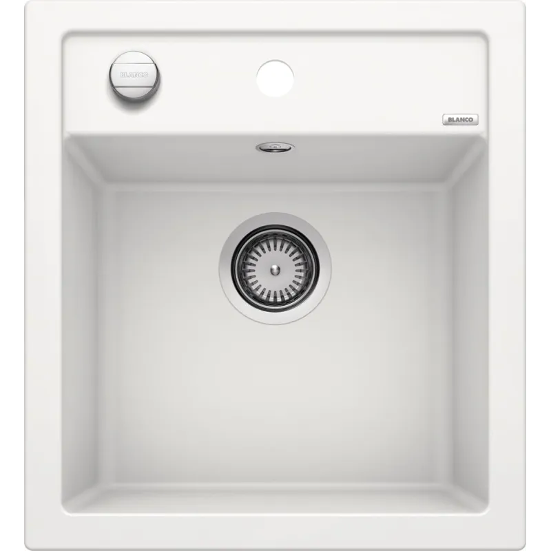 Lavello in gres Blanco DALAGO 45 con comando remoto dello scarico / Bianco