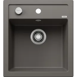 Lavello in gres Blanco DALAGO 45 con comando eccentrico / Grigio vulcano