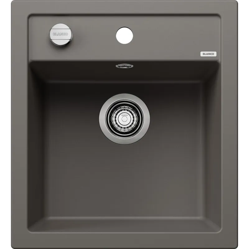 Lavello in gres Blanco DALAGO 45 con comando eccentrico / Grigio vulcano