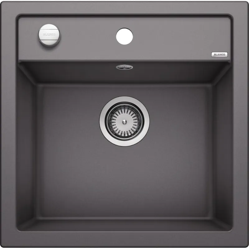 Lavello in ceramica Blanco DALAGO 5 con comando remoto dello scarico / Grigio roccia