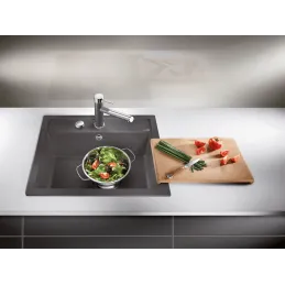 Lavello in gres Blanco DALAGO 5 con comando remoto per lo scarico / Bianco