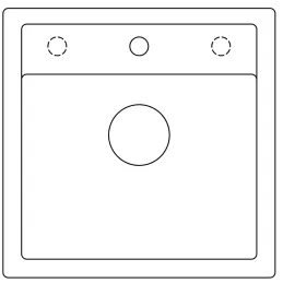 Lavello in gres Blanco DALAGO 5 con comando eccentrico / Grigio vulcano