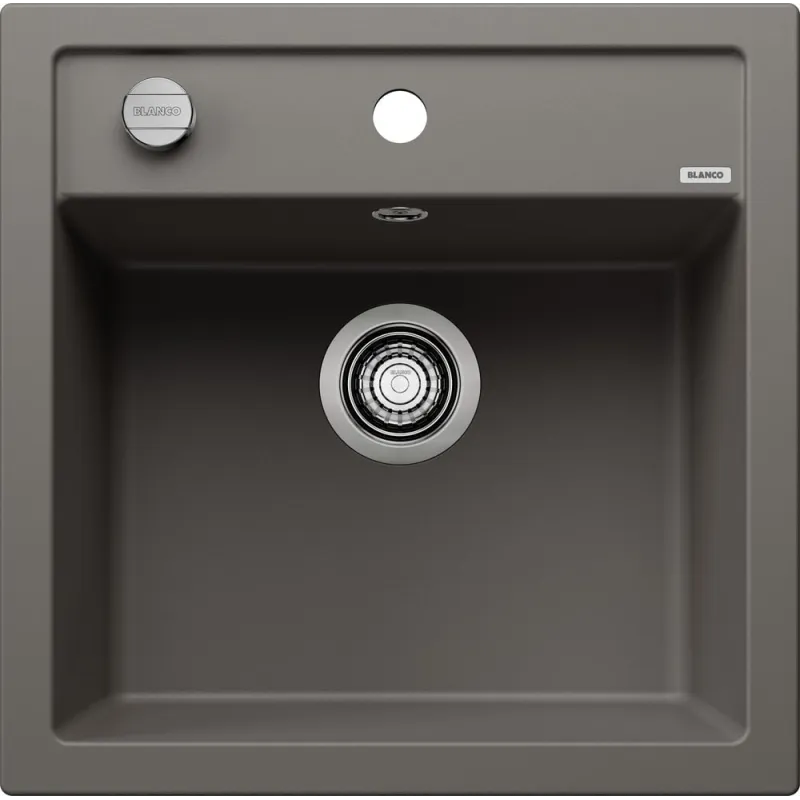 Lavello in gres Blanco DALAGO 5 con comando eccentrico / Grigio vulcano