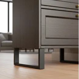 Set di 2 gambe per mobili SIMONE / Nero opaco