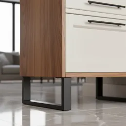 Set di 2 gambe per mobili SIMONE / Nero opaco