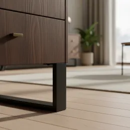 Set di 2 gambe per mobili SIMONE / Nero opaco