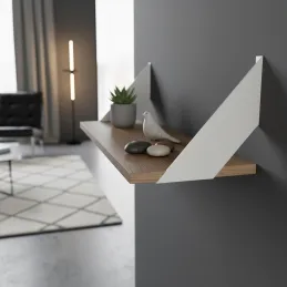Set di 2 reggimensola MALAGA / Bianco opaco