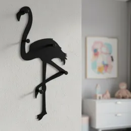 Appendiabiti da parete FLAMINGO / Nero opaco