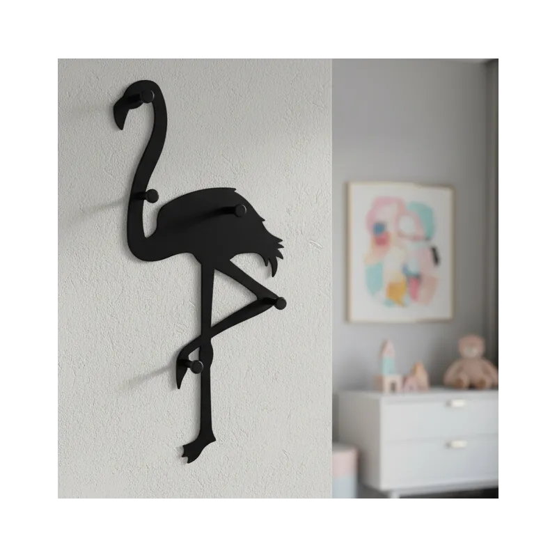 Appendiabiti da parete FLAMINGO / Nero opaco