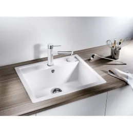 Lavello in ceramica Blanco DALAGO 6 con comando remoto dello scarico / Nero