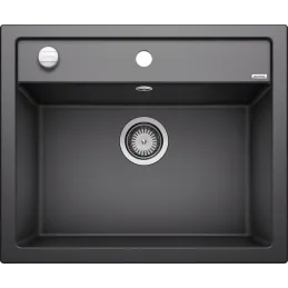 Lavello in gres Blanco DALAGO 6 con comando eccentrico / Antracite