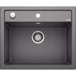 Lavello in gres Blanco DALAGO 6 con comando remoto dello scarico / Grigio roccia