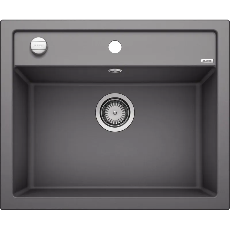 Lavello in gres Blanco DALAGO 6 con comando remoto dello scarico / Grigio roccia