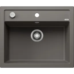 Lavello in gres Blanco DALAGO 6 con comando remoto dello scarico / Grigio vulcano