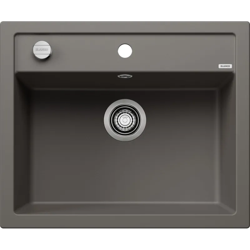 Lavello in gres Blanco DALAGO 6 con comando remoto dello scarico / Grigio vulcano