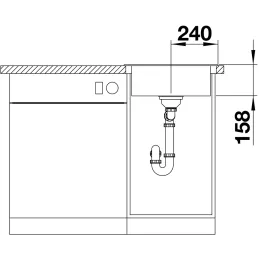 Lavello in acciaio inox Blanco DANA 45