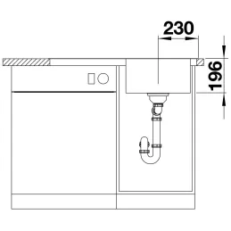 Lavello in acciaio inox Blanco DIVON II 45 S-IF
