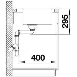 Lavello in acciaio inox Blanco DIVON II 45 S-IF