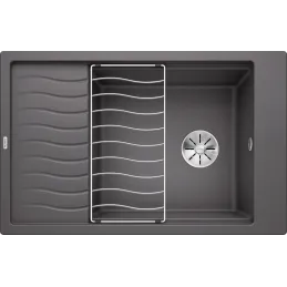 Lavello in gres Blanco ELON XL 6 S con griglia / Grigio roccia