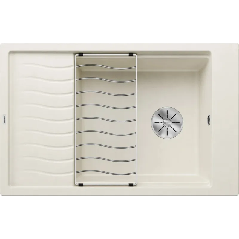 Lavello in gres Blanco ELON XL 6 S con griglia / Bianco soft