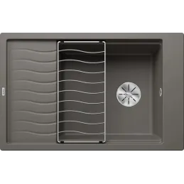 Lavello in gres Blanco ELON XL 6 S con griglia / Grigio vulcano