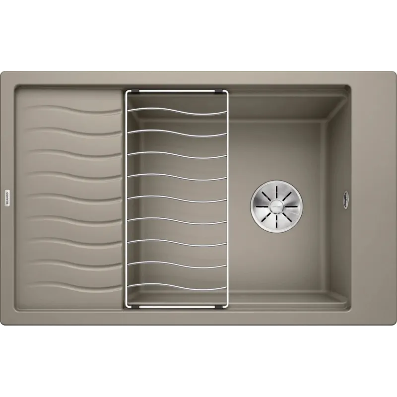 Lavello in ceramica Blanco ELON XL 6 S con griglia / Tartufo