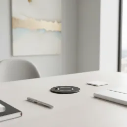 Caricabatterie wireless MULTI 15W + USB A-C / Nero