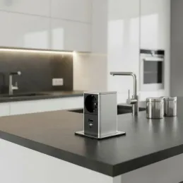 Presa estraibile SQUARE UP FRENCH 1x230V + USB A-C / Acciaio inox