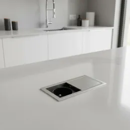 Presa elettrica VersaHit Mono 1 x 230V FRENCH / Acciaio inox