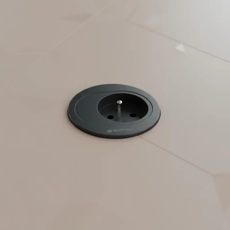 Presa elettrica ATOM FRENCH 1 x 230 V / Nero opaco