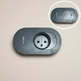 Presa elettrica ORBIT 1 x 230 V / Nero opaco