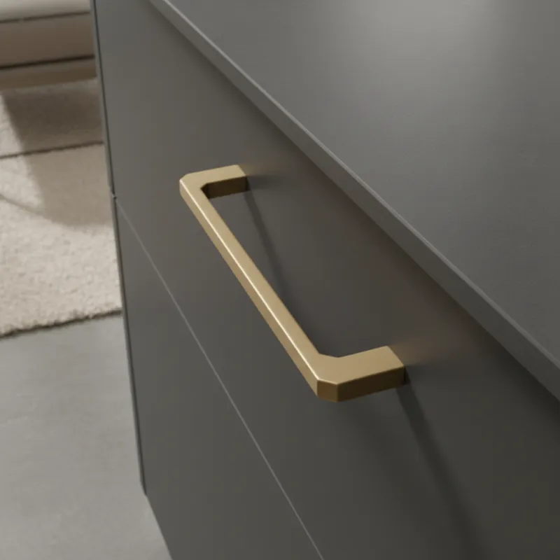 Maniglia BIANCA / Oro opaco