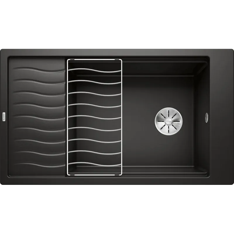 Lavello in gres Blanco ELON XL 8 S con griglia / Nero