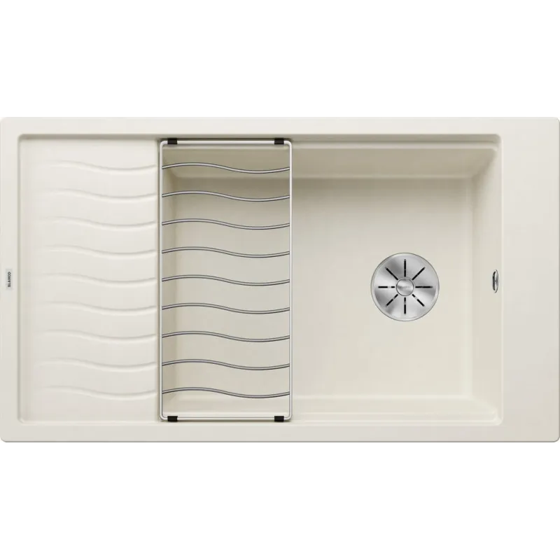 Lavello in gres Blanco ELON XL 8 S con griglia / Bianco soft