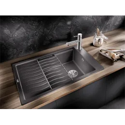 Lavello in gres Blanco ELON XL 8 S con griglia / Grigio vulcano