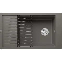 Lavello in gres Blanco ELON XL 8 S con griglia / Grigio vulcano
