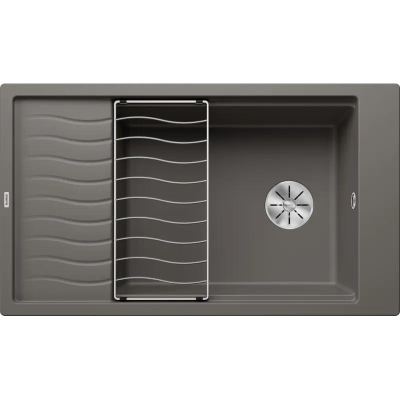 Lavello in gres Blanco ELON XL 8 S con griglia / Grigio vulcano