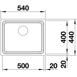 Lavello in acciaio inox Blanco ETAGON 500-IF/A / con guide scorrevoli