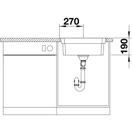 Lavello in acciaio inox Blanco ETAGON 500-IF/A / con guide scorrevoli