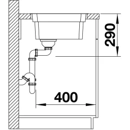 Lavello in acciaio inox Blanco ETAGON 500-IF/A / con guide scorrevoli