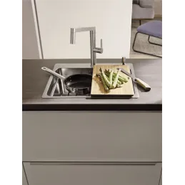Lavello in acciaio inox Blanco ETAGON 500-IF/A / con guide scorrevoli