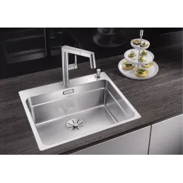 Lavello in acciaio inox Blanco ETAGON 500-IF/A / con guide scorrevoli