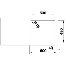 Lavello in acciaio inox Blanco ETAGON 500-IF/A / con guide scorrevoli