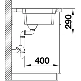Lavello in acciaio inox Blanco ETAGON 500-IF/A / con guide scorrevoli