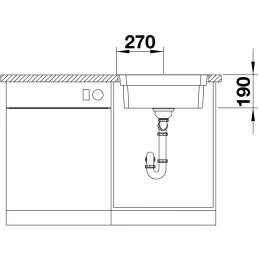 Lavello in acciaio inox Blanco ETAGON 500-IF/A / con guide scorrevoli