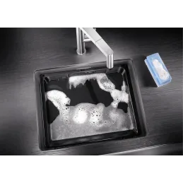 Lavello in gres Blanco ETAGON 500 U / con guide scorrevoli