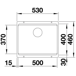 Lavello in gres Blanco ETAGON 500 U / con guide scorrevoli